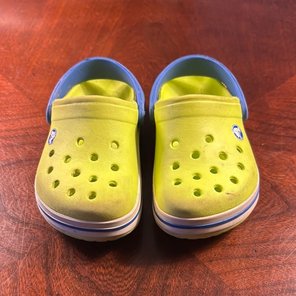CROCS Vibrant Yellow and Blue Water Shoes with Signature Comfort